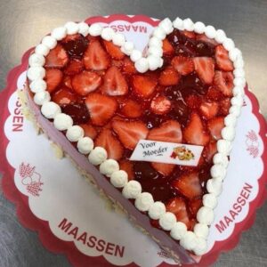 Moederdag hart (aardbei bavaroise)